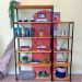 Estante Style de Ferro e Madeira Dual 6 e 5 Prateleiras Industrial Nozes e Preto