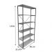 Estante Style de Ferro e Madeira Dual 6 e 5 Prateleiras Industrial Nozes e Preto