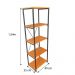 Estante Style de Ferro e Madeira Slim 5 Prateleiras Industrial Carvalho e Preto