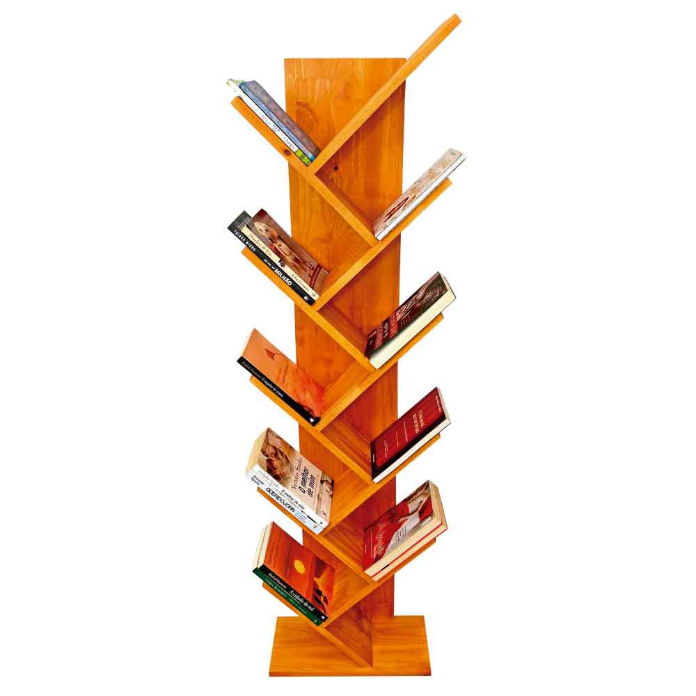 Estante de Madeira para Livros Tree Alta Carvalho