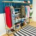 Guarda-Roupas Industrial de Ferro e Madeira Closet Modular Natural e Preto