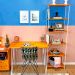 Home Office Escrivaninha Hairpin e Estante Torre Slim Industrial Carvalho e Branco