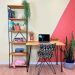 Home Office Escrivaninha Hairpin e Estante Torre Slim Industrial Nozes e Preto