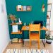 Home Office Escrivaninha e Aparador Slim Industrial de Ferro e Madeira  Carvalho e Preto
