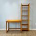 Home Office Escrivaninha e Estante de Madeira Pinus Linea Slim Carvalho