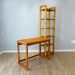 Home Office Escrivaninha e Estante de Madeira Pinus Linea Slim Carvalho