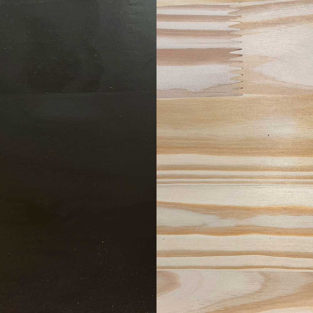 Home Office Escrivaninha e Estante de Madeira Pinus Linea Slim Natural e Preto