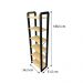 Home Office Escrivaninha e Estante de Madeira Pinus Linea Slim Natural e Preto