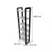 Home Office Escrivaninha e Estante de Madeira Pinus Linea Slim Nozes