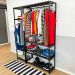 Kit Arara de Roupas Middle Slim e High Ample Style Industrial Tabaco e Preto