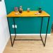 Mesa Bistrô de Ferro e Madeira Industrial Style Carvalho e Preto