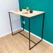 Mesa Bistrô de Ferro e Madeira Industrial Style Natural e Preto