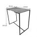 Mesa Bistrô de Ferro e Madeira Industrial Style Natural e Preto