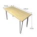 Mesa Escritório de Ferro e Madeira 120cm Hairpin Industrial Tabaco e Branco