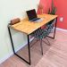 Mesa Escritório de Ferro e Madeira 120cm Style Industrial Nozes e Preto