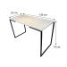 Mesa Escritório de Ferro e Madeira 120cm Style Industrial Nozes e Preto