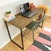 Mesa Escritório de Ferro e Madeira 120cm Style Industrial Tabaco e Preto