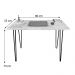 Mesa Escritório de Ferro e Madeira 96cm Hairpin Industrial Tabaco e Preto