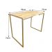 Mesa Escritório de Ferro e Madeira 96cm Style Industrial Nozes e Dourado