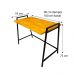 Mesa Escritório de Ferro e Madeira Industrial Steel 100cm Nozes e Preto