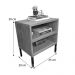 Mesa Lateral Prateleira com pé Style de Ferro e Madeira Industrial Natural e Preto