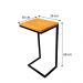 Mesa Lateral de Apoio para Sofá Style Industrial de Ferro e Madeira Carvalho e Preto
