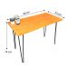Mesa para Escritório de Ferro e Madeira  96cmHairpin Industrial Carvalho e Preto
