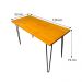 Mesa para Escritório de Ferro e Madeira 120cm Hairpin Industrial Carvalho e Preto