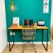 Mesa para Escritório de Ferro e Madeira 120cm Style Industrial Carvalho e Preto