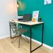 Mesa para Escritório de Ferro e Madeira 120cm Style Industrial Natural e Preto