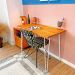 Mesa para Escritório de Ferro e Madeira 96cm Hairpin Industrial Carvalho e Branco