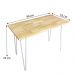 Mesa para Escritório de Ferro e Madeira 96cm Hairpin Industrial Natural e Branco