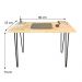 Mesa para Escritório de Ferro e Madeira 96cm Hairpin Industrial Natural e Preto