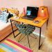 Mesa para Escritório de Ferro e Madeira 96cm Style Industrial Carvalho e Preto