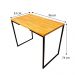 Mesa para Escritório de Ferro e Madeira 96cm Style Industrial Carvalho e Preto