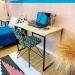Mesa para Escritório de Ferro e Madeira 96cm Style Industrial Natural e Preto