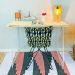 Mesa para Escritório de Ferro e Madeira Industrial Natural e Branco