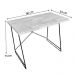 Mesa para Escritório de Ferro e Madeira Industrial Natural e Branco