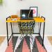 Mesa para Escritório de Ferro e Madeira Industrial Steel 100cm Carvalho e Preto
