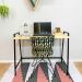 Mesa para Escritório de Ferro e Madeira Industrial Steel 100cm Natural e Preto