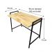 Mesa para Escritório de Ferro e Madeira Industrial Steel 100cm Natural e Preto