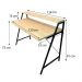 Mesa para Escritório de Ferro e Madeira Style Stair 124cm Natural e Preto