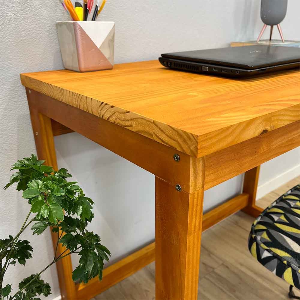 Mesa para Escritório de Madeira Pinus Linea Carvalho
