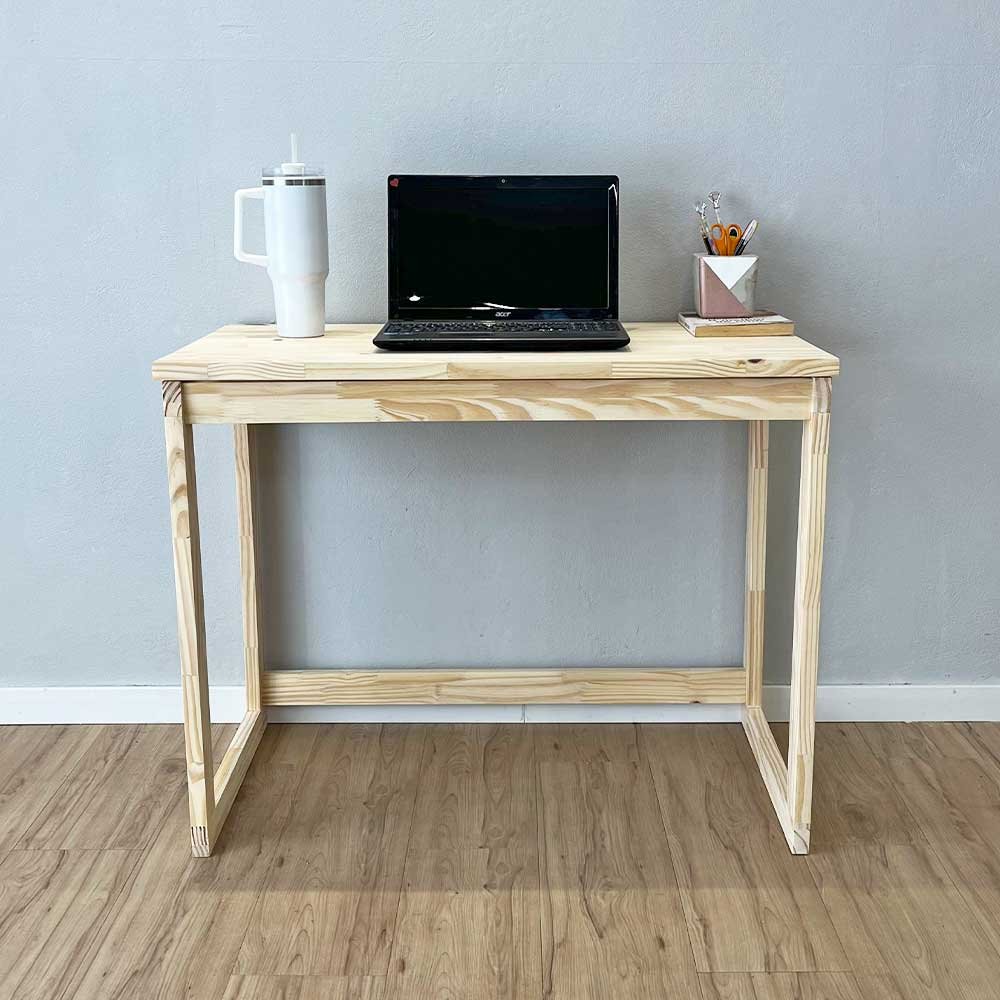 Mesa para Escritório de Madeira Pinus Linea Natural
