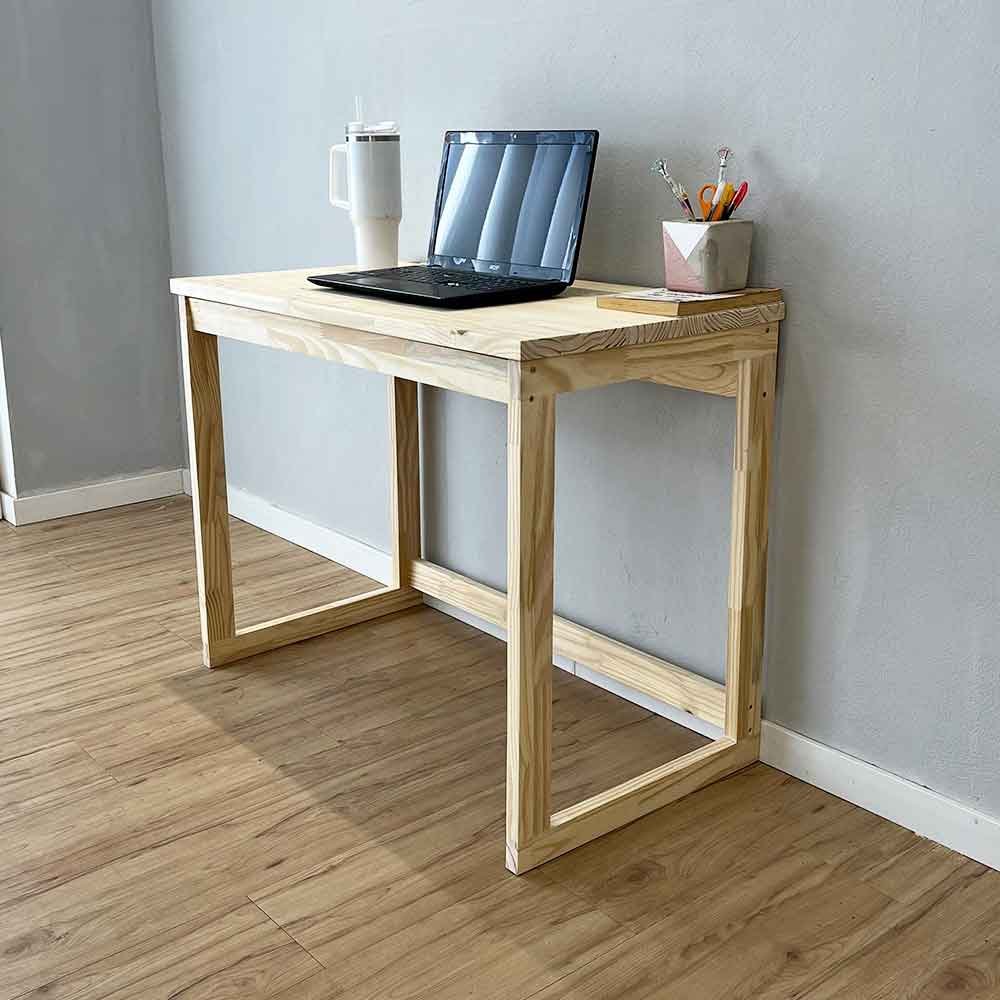 Mesa para Escritório de Madeira Pinus Linea Natural
