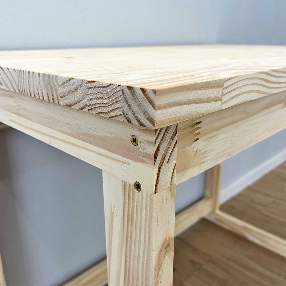 Mesa para Escritório de Madeira Pinus Linea Natural