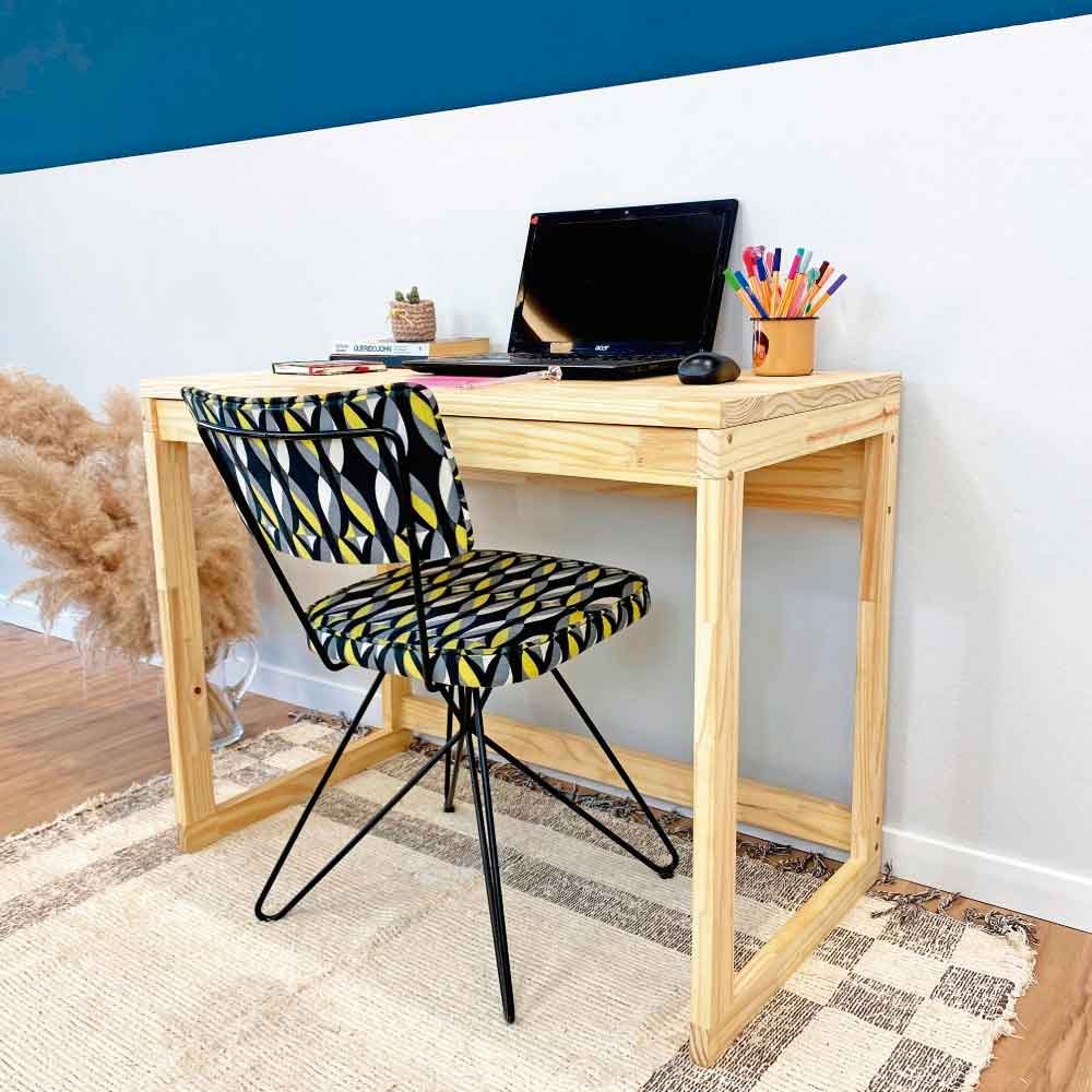 Mesa para Escritório de Madeira Pinus Linea Natural