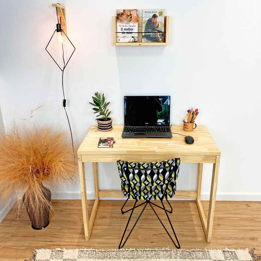 Mesa para Escritório de Madeira Pinus Linea Natural