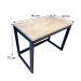 Mesa para Escritório de Madeira Pinus Linea Natural e Preto