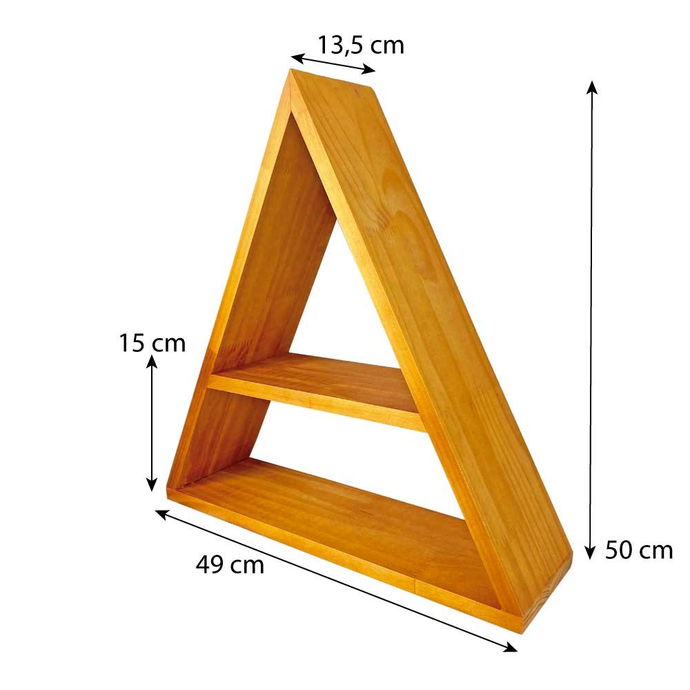 Nicho de Parede de Madeira Triangular Air Carvalho